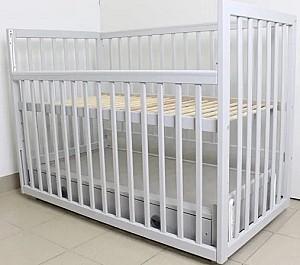 Patut copii Kuzea Sofia Gri pe balansoar cu sertar