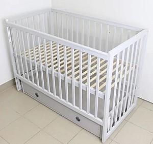 Patut copii Kuzea Sofia Gri pe balansoar cu sertar