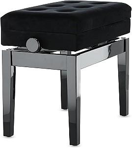 Scaun pentru pian GEWA Deluxe Compartment Black High Gloss 130510