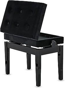 Scaun pentru pian GEWA Deluxe Compartment Black High Gloss 130510