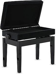 Scaun pentru pian GEWA Deluxe Compartment Black High Gloss 130510