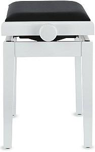 Scaun pentru pian GEWA Deluxe White Matt Seat Black 130020