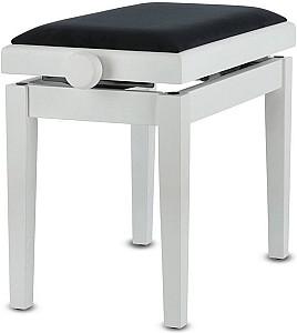 Scaun pentru pian GEWA Deluxe White Matt Seat Black 130020