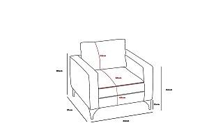 Fotoliu Trendy Berlin Antracit (Gri)/Auriu