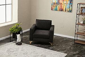 Fotoliu Trendy Berlin Antracit (Gri)/Auriu