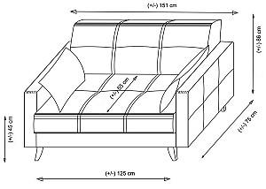 Canapea Trendy Polya Bej
