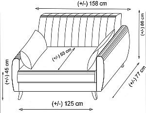 Canapea Trendy Alkon Gri inchis