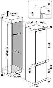Frigider incorporabil Whirlpool WHC20 D023B1 SF