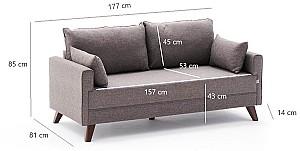 Canapea Trendy Bella 2 Maro