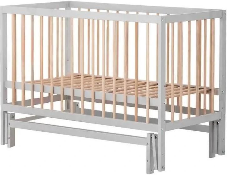 Patut copii Kuzea Sofia Gri Natur pe balansoar