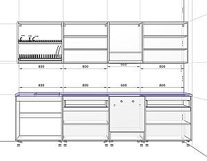 Set mobila bucatarie Ambianta Astra 3 m Catania / Fungo