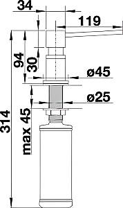 Dozator sapun lichid Blanco Lato (525817)