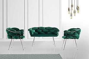 Set canapea si fotolii Trendy Balon 2118 Verde
