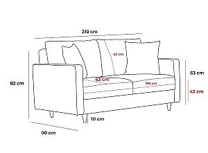 Canapea Trendy Eva 3 Antracit (Gri)