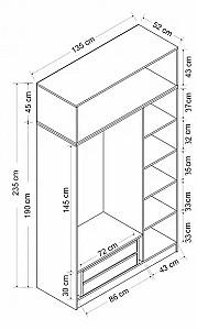 Dulap Trendy Minar 3 Kapak 2 235 Antracit