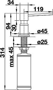 Dozator sapun lichid Blanco Lato (525808)