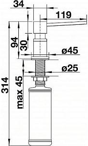 Dozator sapun lichid Blanco Lato (525812)