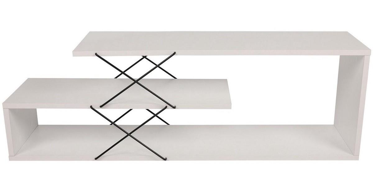 Tumba pentru televizor Trendy Zigzag Alb