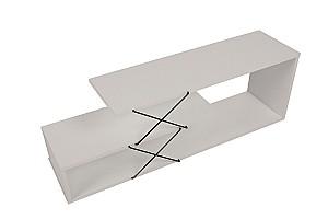 Tumba pentru televizor Trendy Zigzag Alb