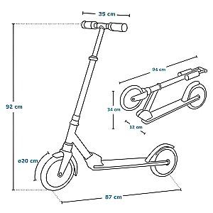 Trotineta Lionelo Luca Black Carbon Pink