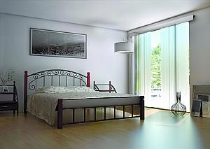 Pat Metall-Design Afina 160x190 Negru/Mar