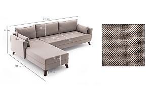 Canapea coltar Trendy Bella Stanga Crem (Bej)