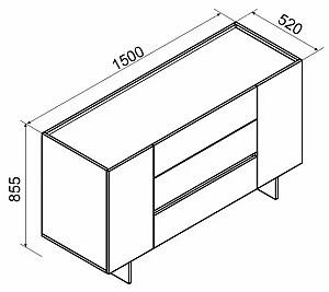 Comoda Ambianta Kosmo Artisan / Crem