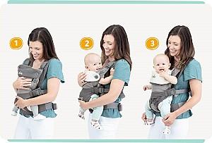 Marsupiu pentru bebelusi Joie 3in1 Savvy Lite Cobblestone