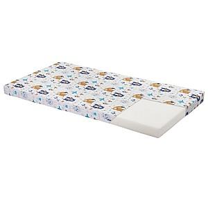 Saltea pentru copii Sensillo Animals Forest 120x60 White/Blue