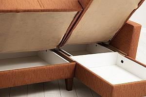 Canapea coltar Trendy Polya Dreapta Tigla Rosie