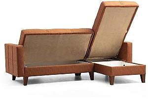 Canapea coltar Trendy Polya Dreapta Tigla Rosie