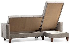 Canapea coltar Trendy Polya Dreapta Gri deschis