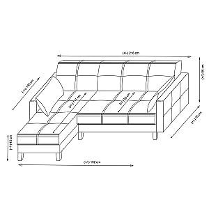 Canapea coltar Trendy Alkon Dreapta Gri inchis