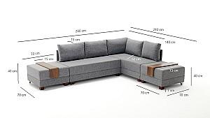 Canapea coltar Trendy Fly Corner Dreapta Gri