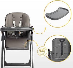 Scaun reglabil pe inaltime de masa Caretero Vars Grey