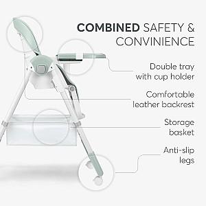 Scaun reglabil pe inaltime de masa Kikka Boo Spicy + Mint