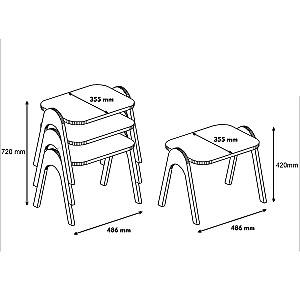 Masuta de cafea, reviste Trendy Paris Nuc (Maro)/Alb