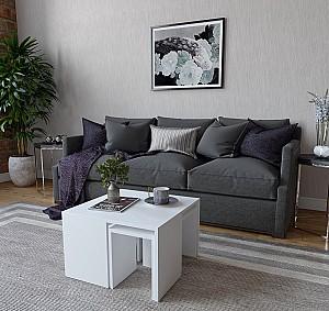 Masuta de cafea, reviste Trendy Ortanca Alb