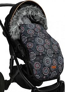 Husa de iarna pentru carucioare Sensillo Rosettes Black