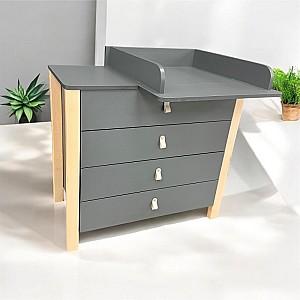 Comoda copii Eucalyptus Karol Plus (DSK-KP04)  Grafit/Natural