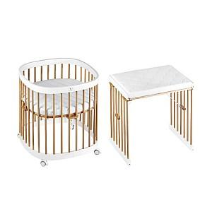 Patut copii Eucalyptus Napoli Plus Universal (DS-N141) Alb/Natural