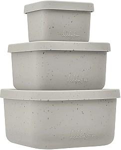 Set de recipiente alimentare Kikka Boo Platinum Silicone Sand Beige