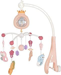 Carusel pentru patuc Moni Penguin Pink