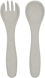 Set de vesela Kikka Boo Platinum Silicone Sand Beige 5 piese