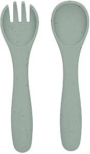 Set de vesela Kikka Boo Platinum Silicone Sage Mint 5 piese
