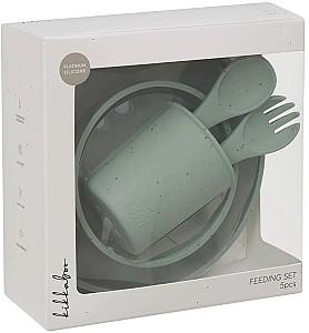 Set de vesela Kikka Boo Platinum Silicone Sage Mint 5 piese