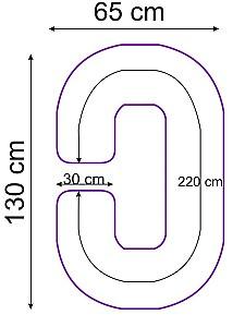 Perna PernaMea forma-C, 130 cm