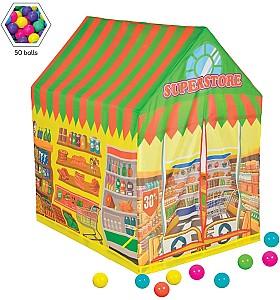 Cort pentru copii Moni Supermarket cu 50 bile Multicolor