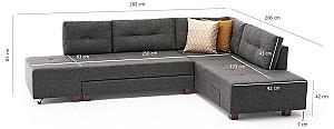 Canapea coltar Trendy Manama Dreapta Antracit (Gri)
