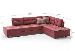 Canapea coltar Trendy Manama Dreapta Rosie Claret